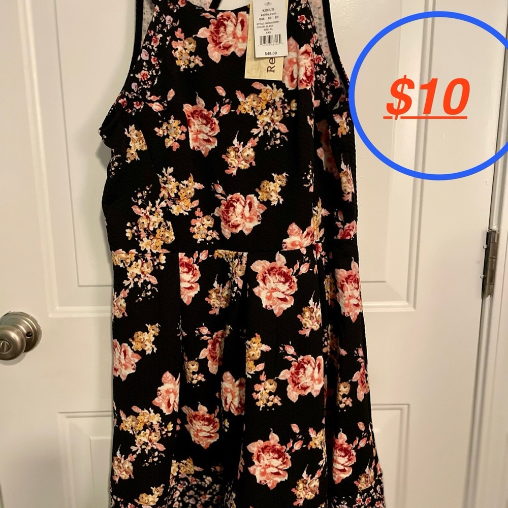 Kohl's Black Floral Dress